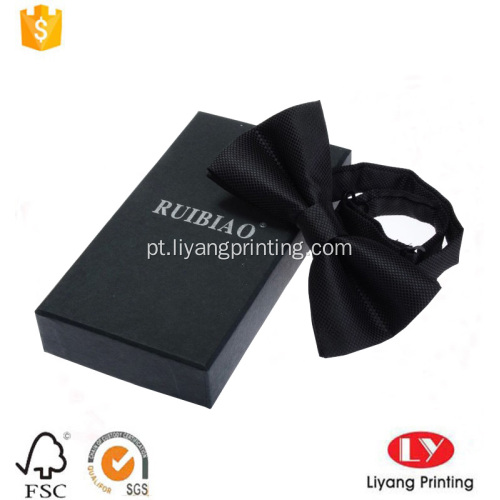 Caixa de presente de embalagem de gravata borboleta de papel personalizada